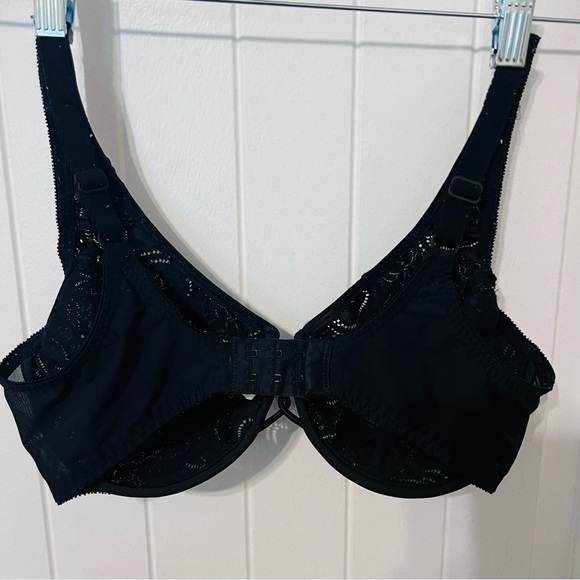 Olga Black Lace Minimizer Bra 36D - Picture 2 of 3